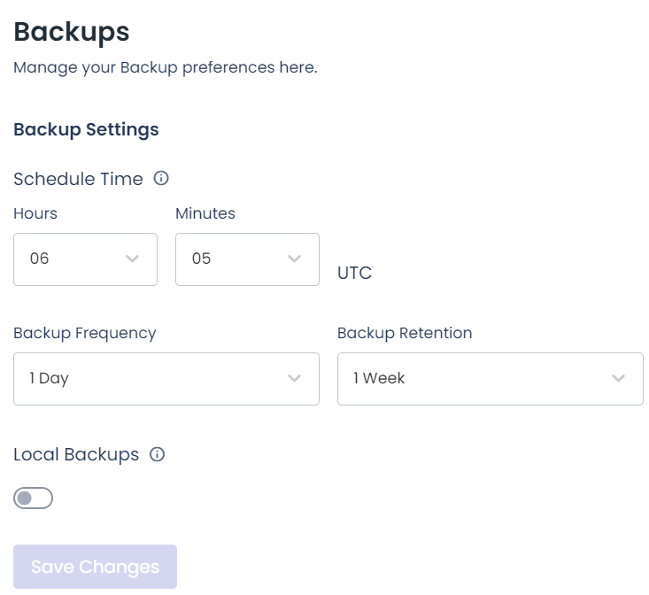 backups in cloudways