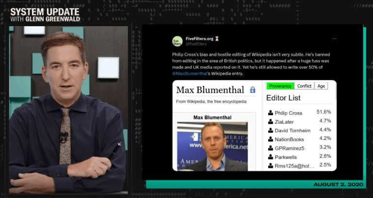 Glenn Greenwald on Wikipedia bias