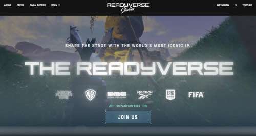 Web page for The Readyverse