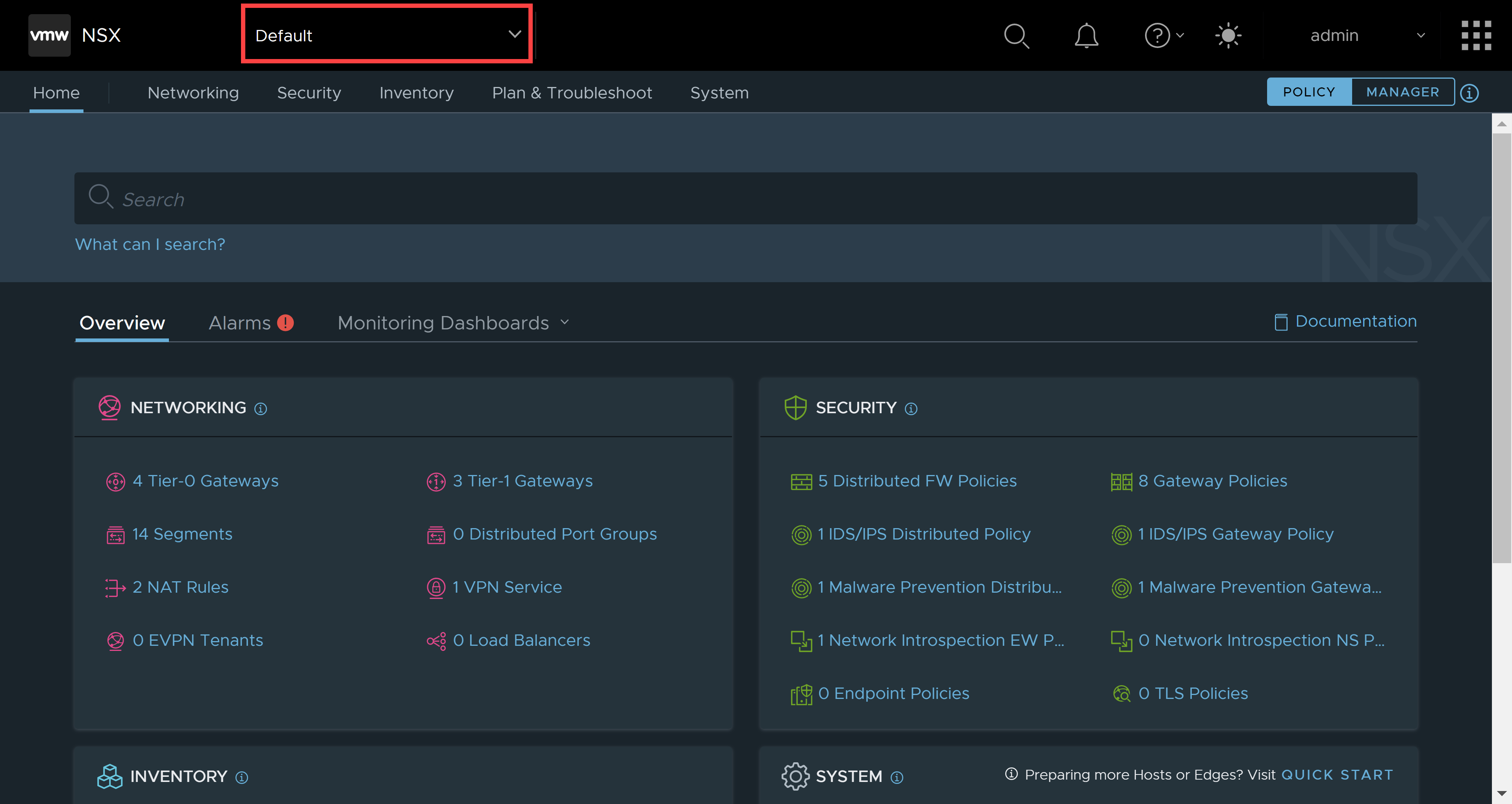 VMware NSX 4.1 multitenancy