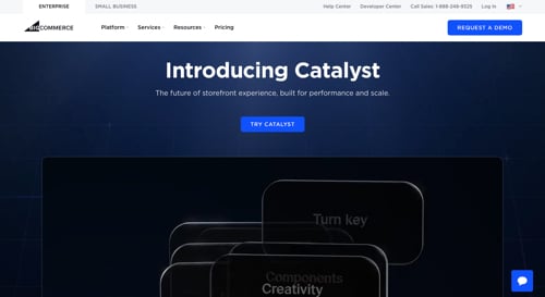 Web page for BigCommerce Catalyst