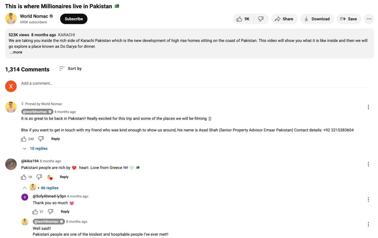 comments and responses on a World Nomac video