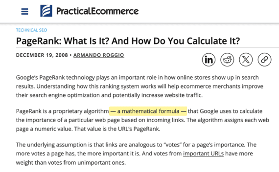 Screenshot of an Practical Ecommerce article from Armando on December 18, 2008 Screenshot of an Practical Ecommerce article from Armando on December 18, 2008