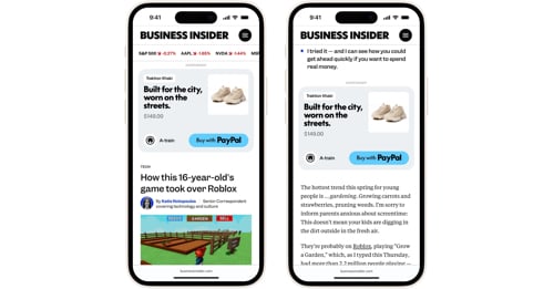 Example of PayPal Storefront Ads on Business Insider Example of PayPal Storefront Ads on Business Insider