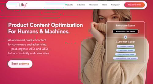 Home page of Lily AI Home page of Lily AI