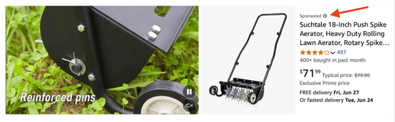 Amazon ads example lawn aerator Suchtale Amazon ads example lawn aerator Suchtale