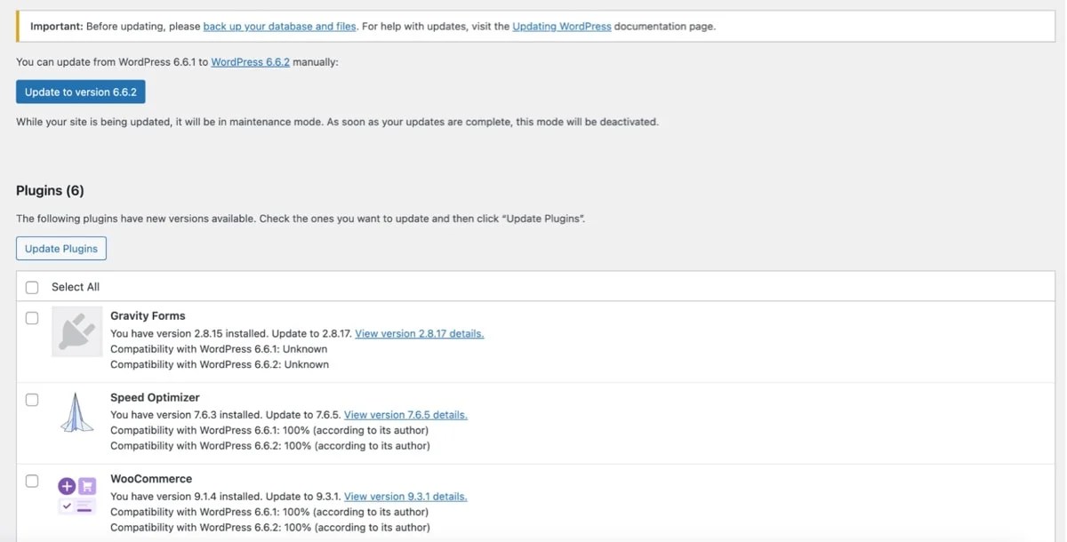 updating plugins manually in WordPress