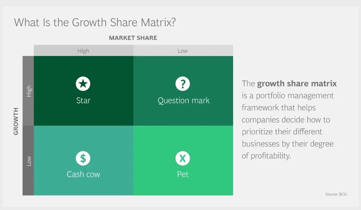 explanation of the Growth Share Matrix