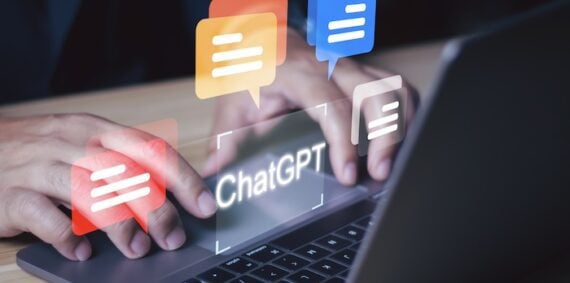 Illustration of the words "ChatGPT" on a laptop keyboard Illustration of the words "ChatGPT" on a laptop keyboard
