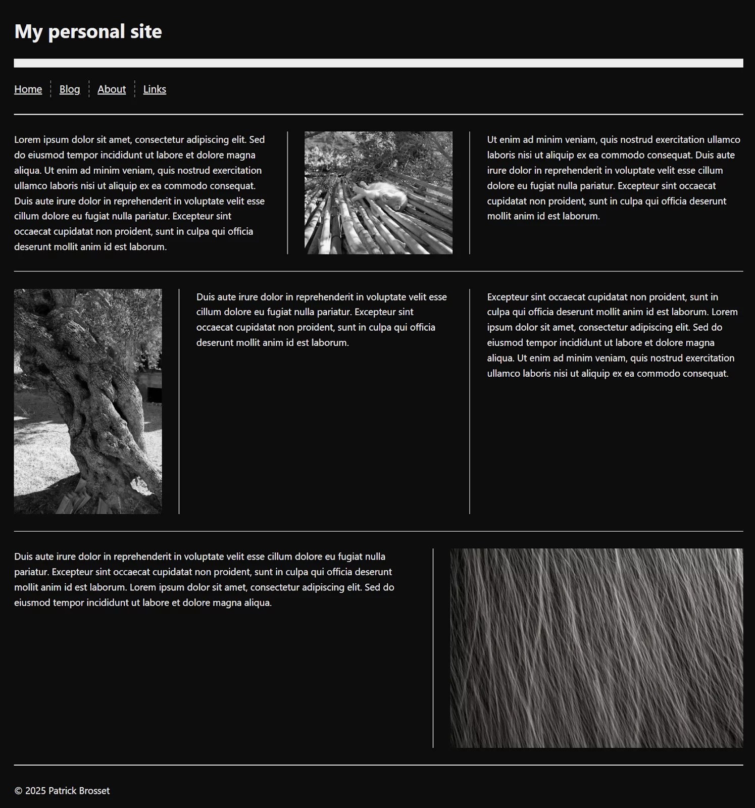 Spacing has been added between the layout items so that the lines between them are no longer connected, creating an elegant layout.