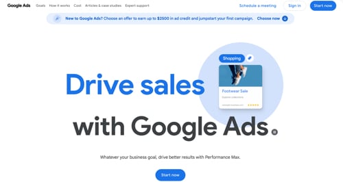 Home page of Google Ads Home page of Google Ads