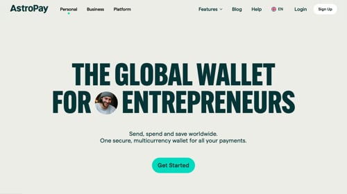 Home page of AstroPay Home page of AstroPay