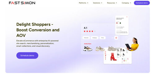 Home page of Fast Simon