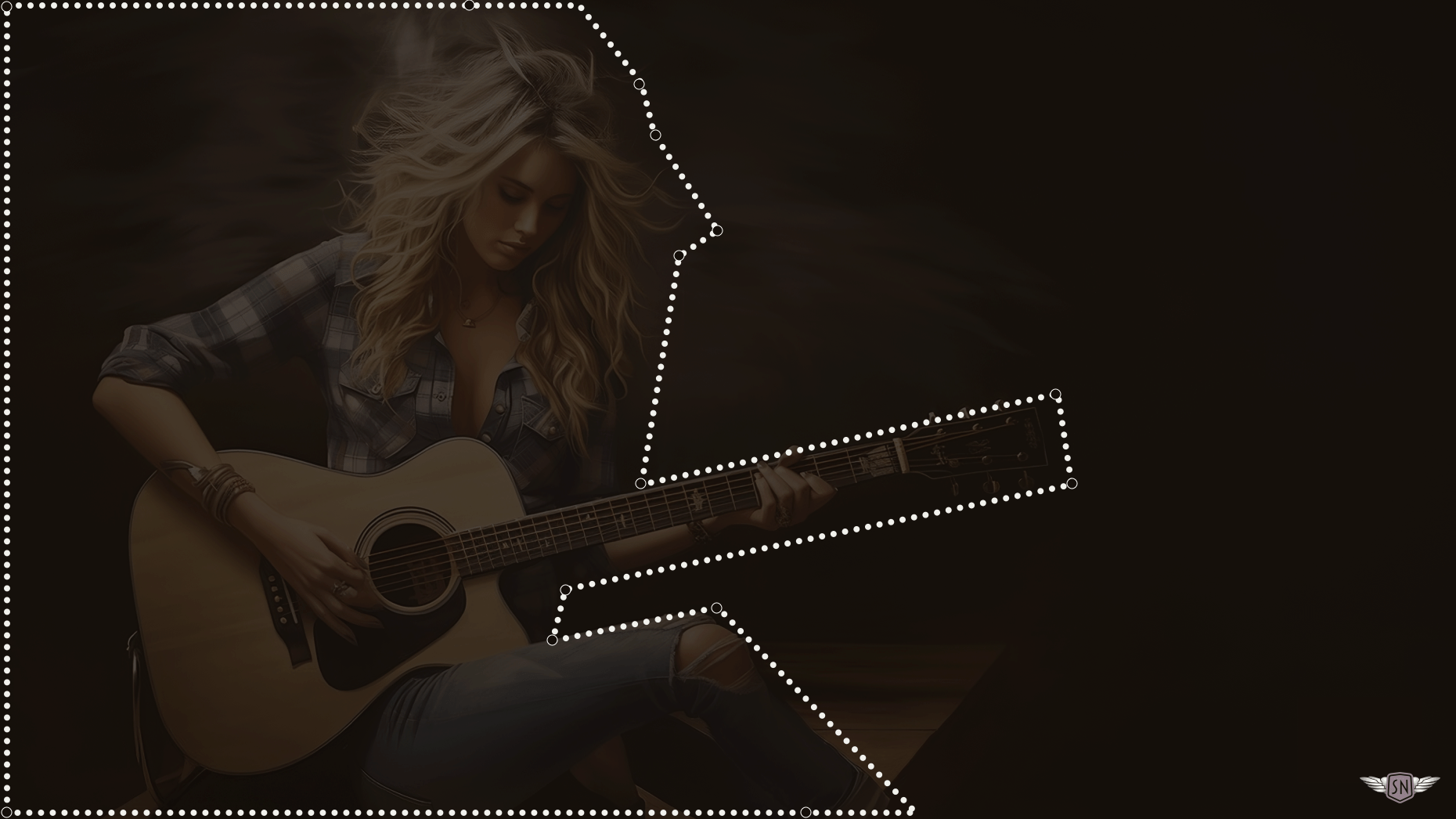 A white dotted line shows the image's clipped area.