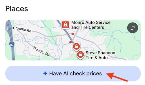 Screenshot of the search result and the question