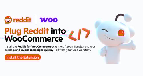 Web page on WooCommerce announcing collaboration with Reddit