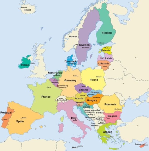 Map of the European Union