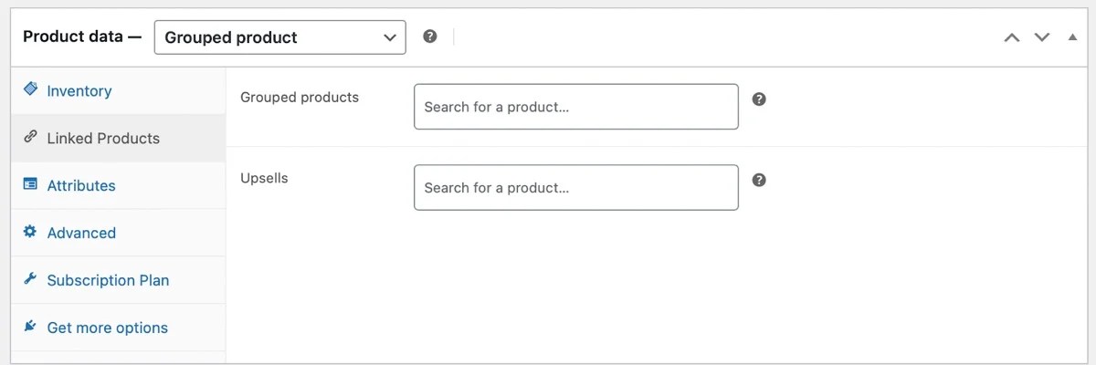 grouped product options