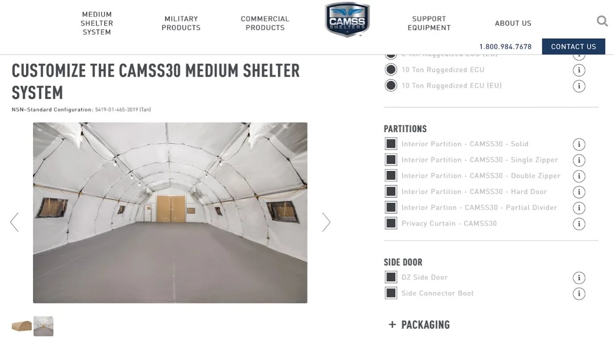 creating a custom CAMSS30 shelter system