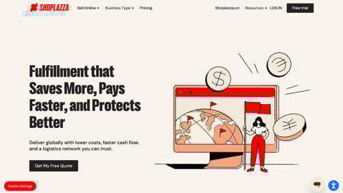 Home page of Shoplazza