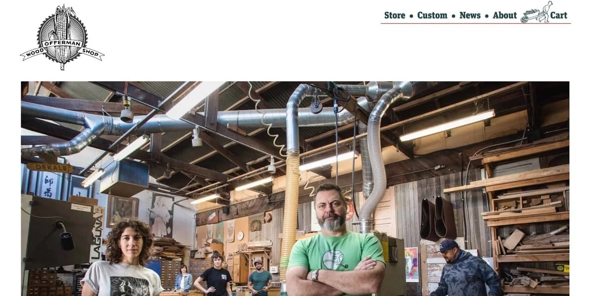 Offerman Woodshop homepage