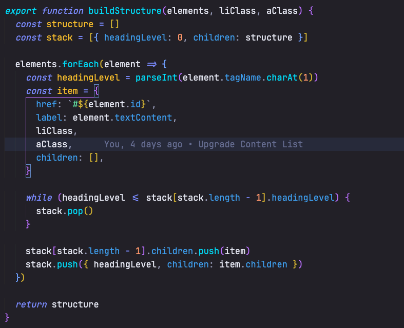 Showing syntax highlighting for JavaScript code.