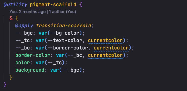 Showing syntax highlighting for CSS code.
