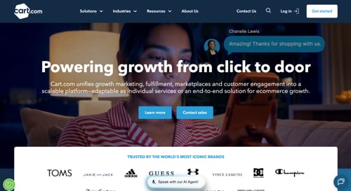 Home page of Cart.com