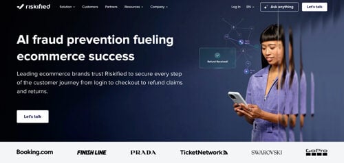 Home page of Riskified
