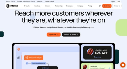 Home page of Infobip