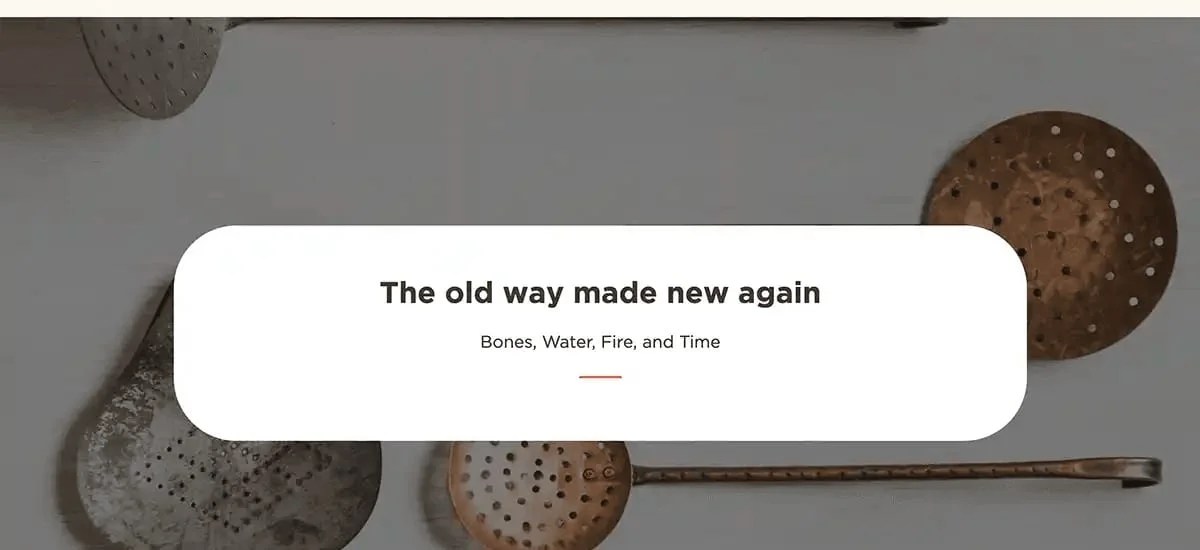 Brodo landing page with a photo background