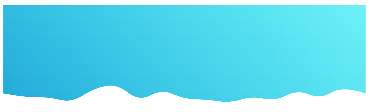 A long blue rectangle with a jagged bottom edge.