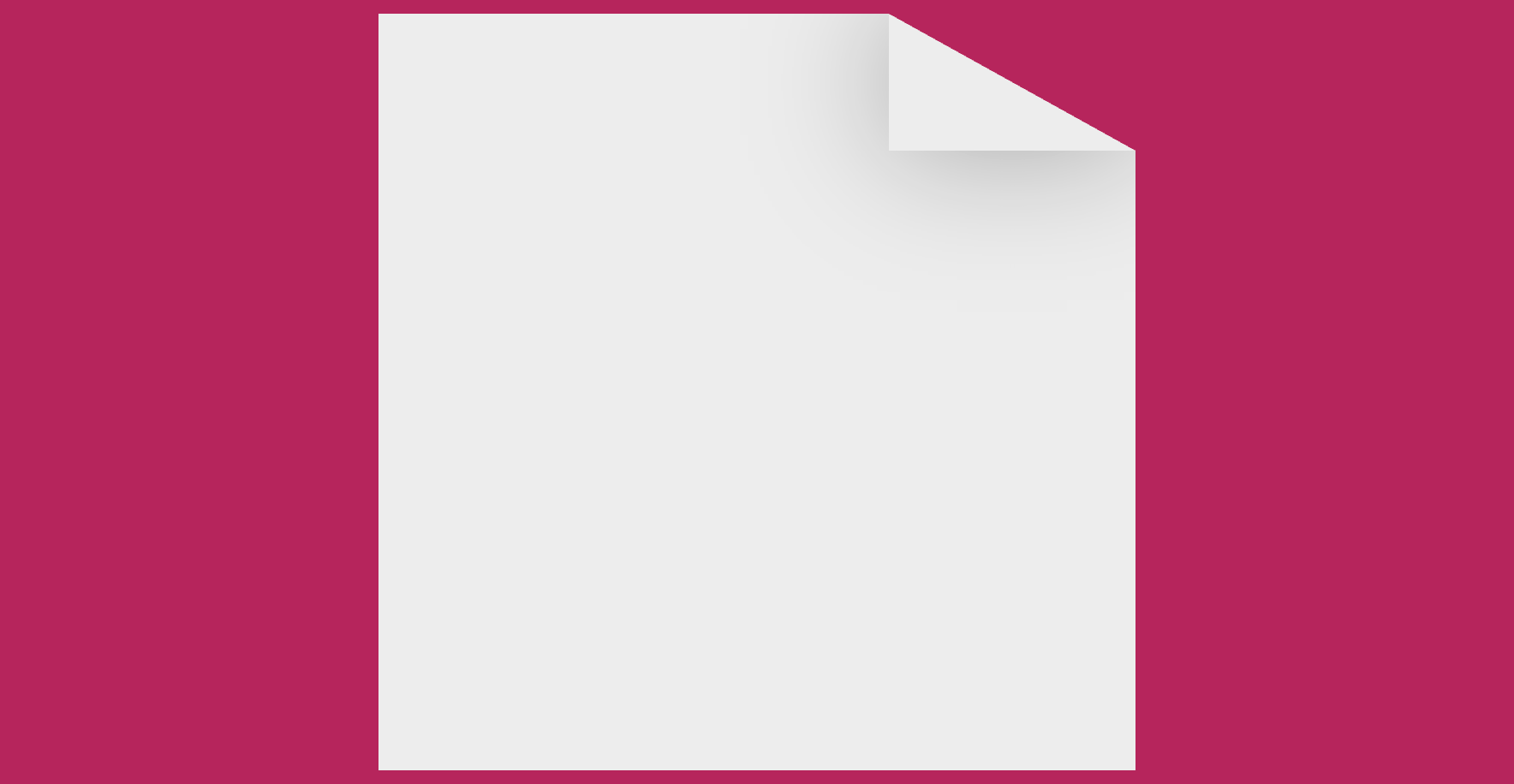 White paper with the top-right corner folded in.