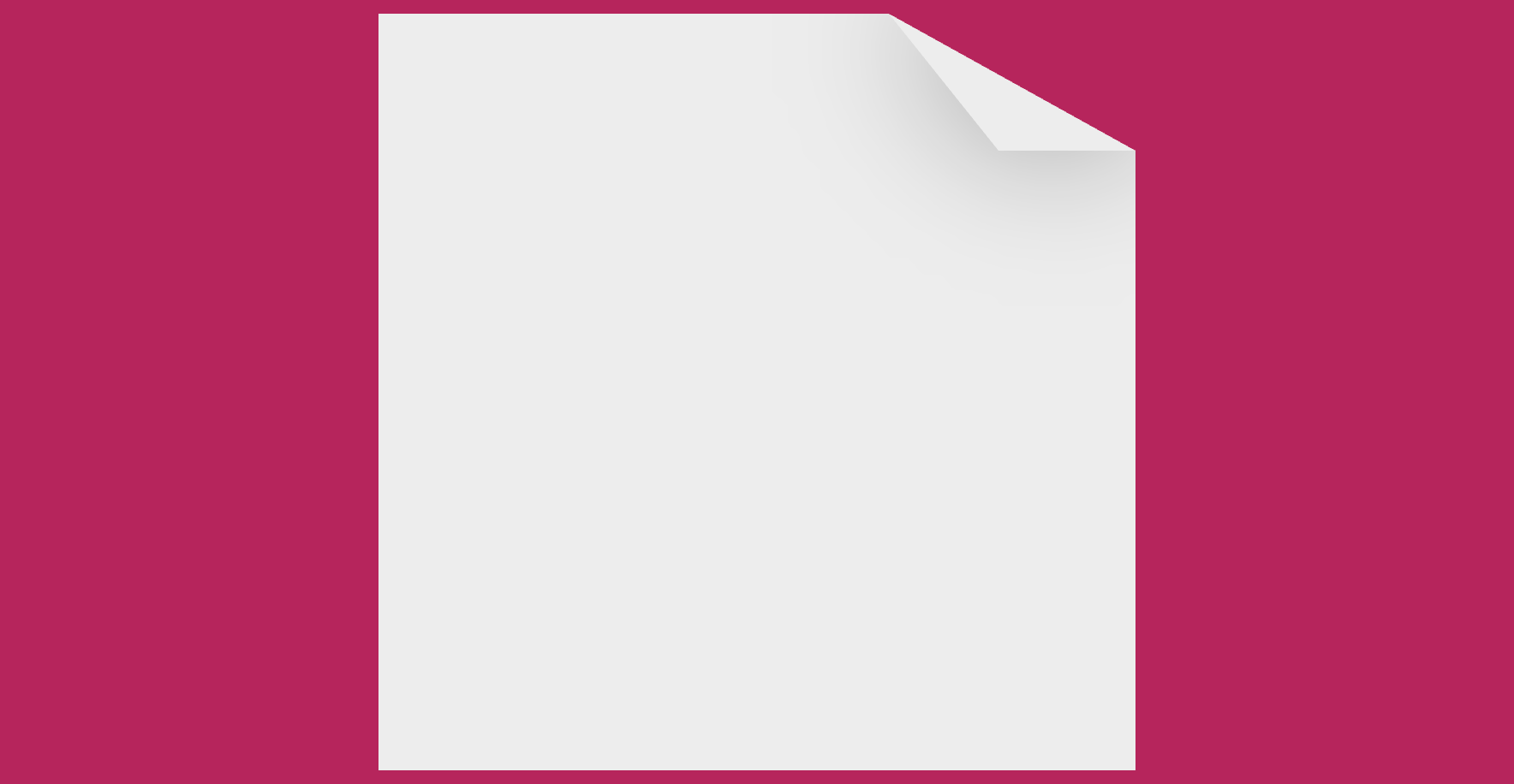 White paper with the top-right corner folded in.