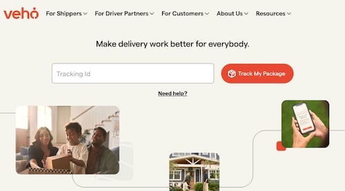 Home page of Veho
