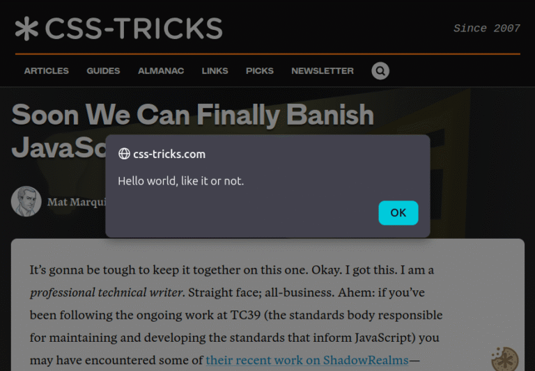 The Siren Song of  ariaNotify()