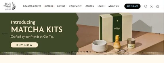 Home page of Blue Tokai