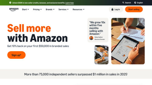 Web page for Amazon Seller University