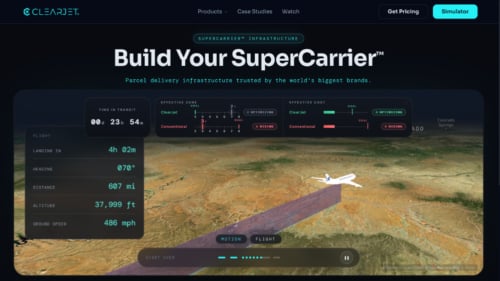 Home page of ClearJet