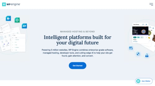 Home page of WP Engine
