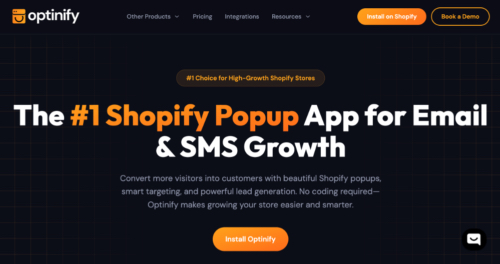 Home page of Optinify