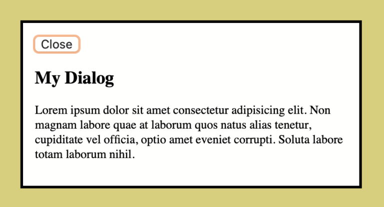 Using and Styling the Dialog Element