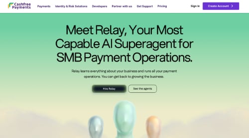 Web page for Relay by Cashfree Payments