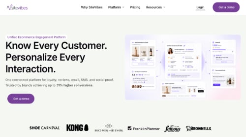 Home page of SiteVibes