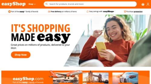 Home page for EasyShop