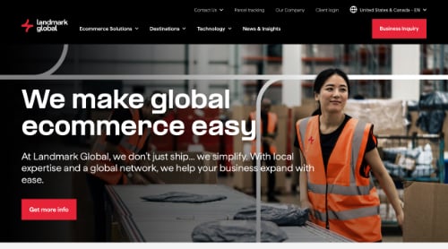 Home page of Landmark Global